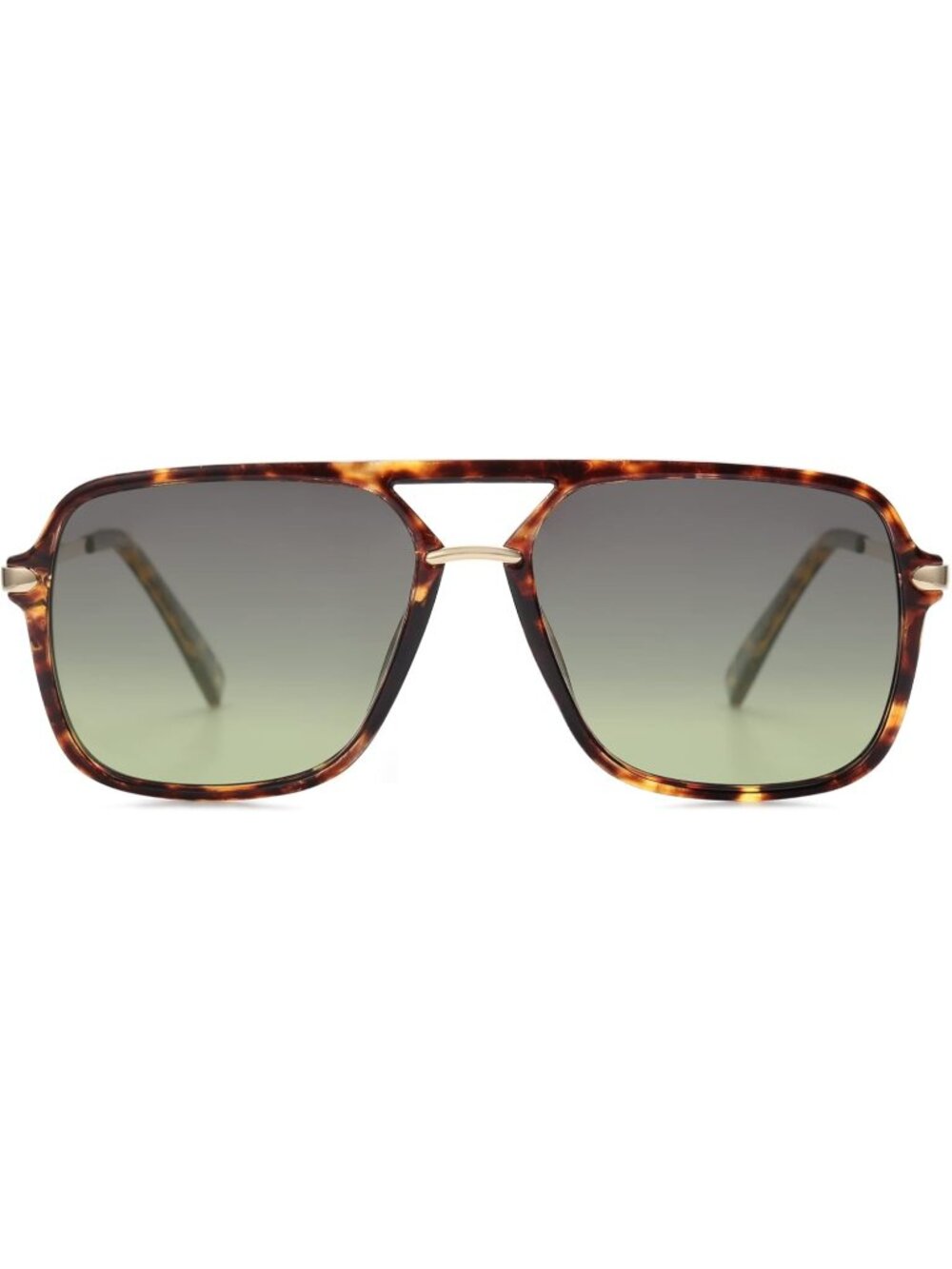 Women's Yellow Green Retro Square Polarized Lens Trendy Aviator 90s Shade SJ2229